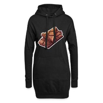 Schokoladenbar - Zarte Dekadenz - Hoodie-Kleid - Schwarz - Vorne