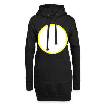 Kreis Symbol Leer - Hoodie-Kleid - Schwarz - Vorne