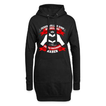 Beste Freundin Hildegard - Hoodie-Kleid - Schwarz - Vorne