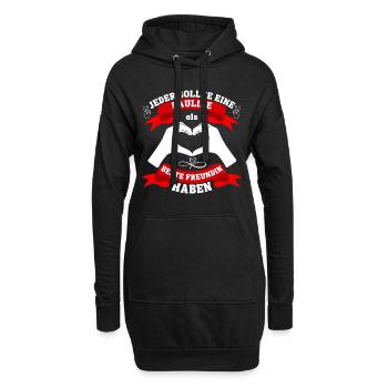 Beste Freundin Pauline - Hoodie-Kleid - Schwarz - Vorne
