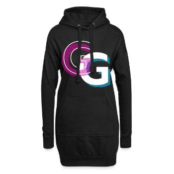 Graffiti G Design Geschenk - Hoodie-Kleid - Schwarz - Vorne