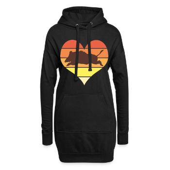 Ich mag Jagd Humor Jäger Jagd auf Wildschweine - Hoodie-Kleid - Schwarz - Vorne