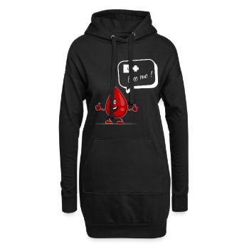 B+ Like Me Lustiger Blutspender Spruch - Hoodie-Kleid - Schwarz - Vorne