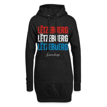 Drapeau du Luxembourg, fierté luxembourgeoise - Sweat-shirt à capuche long Femme - noir - Devant