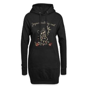 BULLDOGGE NOEL - Hoodie-Kleid - Schwarz - Vorne