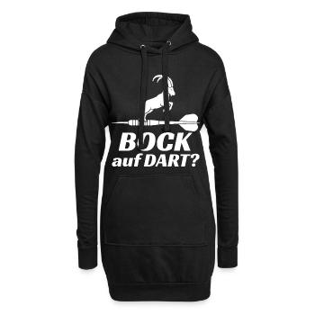 Bock auf Dart? – Minimalistisches Sport Design - Hoodie-Kleid - Schwarz - Vorne
