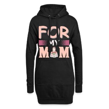 Meilleure chemise cadeau de maman pour ma mère - Sweat-shirt à capuche long Femme - noir - Devant