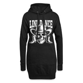 Western de la danse en ligne - Sweat-shirt à capuche long Femme - noir - Devant
