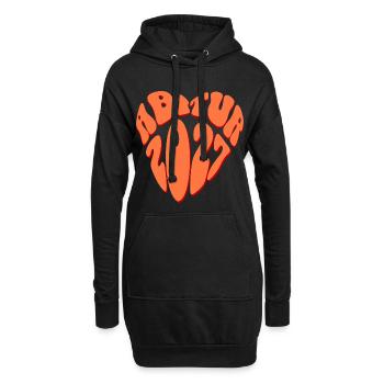 Abitur 2027 Herz - Hoodie-Kleid - Schwarz - Vorne