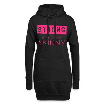 Strong Is The New Skinny - Hoodie-Kleid - Schwarz - Vorne
