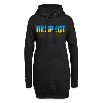 Respect Ukraine Respect Drapeau Couleurs du drapeau - Sweat-shirt à capuche long Femme - noir - Devant