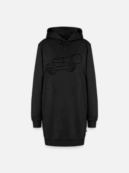 Panzer - Hoodie-Kleid - Schwarz