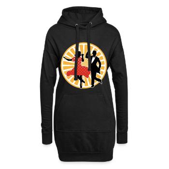 Lindy Hop | Swing Tanz | Geschenkidee - Hoodie-Kleid - Schwarz - Vorne