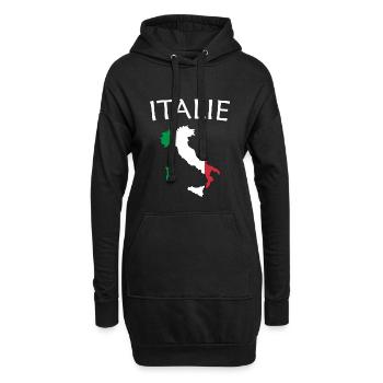 Italie de le collection "pays" - Sweat-shirt à capuche long Femme - noir - Devant