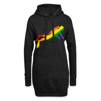 Plongeur arc-en-ciel - Sweat-shirt à capuche long Femme - noir - Devant
