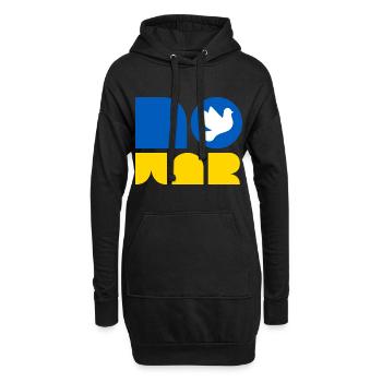 No War Shirt - Paix pour l’Ukraine - Sweat-shirt à capuche long Femme - noir - Devant