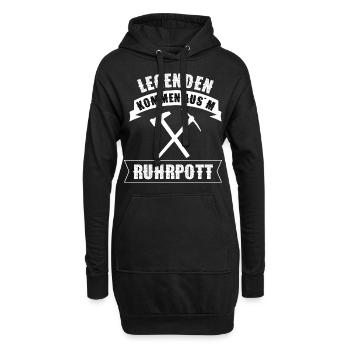 Ruhrgebiet Ruhrpott Sprüche Bergbau Kohle Legenden - Hoodie-Kleid - Schwarz - Vorne