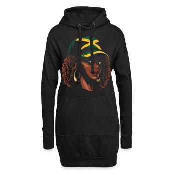 Afro-Américains Afrique - Sweat-shirt à capuche long Femme - noir - Devant