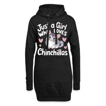 Chinchilla Chinchillas Maus - Hoodie-Kleid - Schwarz - Vorne