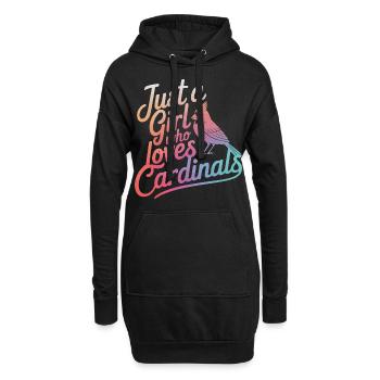 Kardinal Rotkardinal Vogel Roter Kardinal - Hoodie-Kleid - Schwarz - Vorne
