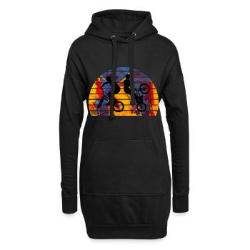 BMX - Hoodie-Kleid - Schwarz - Vorne
