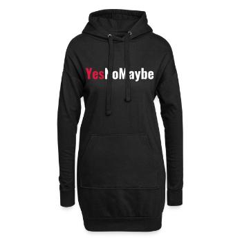 Yes No Maybe Verlobung Liebe Geschenk - Hoodie-Kleid - Schwarz - Vorne