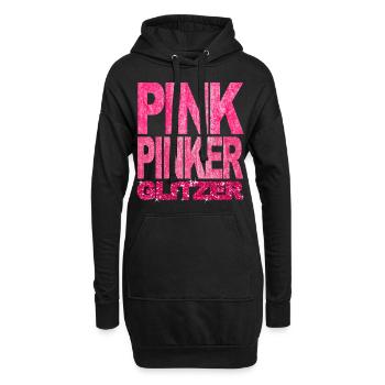 Pink Pinker Glitzer Bling Prinzessin Fashionista - Hoodie-Kleid - Schwarz - Vorne