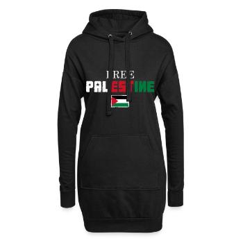 Free palestine - Hoodie-Kleid - Schwarz - Vorne