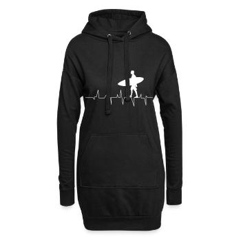 Surfing - Sweat-shirt à capuche long Femme - noir - Devant
