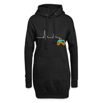 Spiel - Hoodie-Kleid - Schwarz - Vorne
