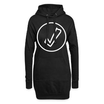 Hook Emoji Sketch Dessin - Sweat-shirt à capuche long Femme - noir - Devant