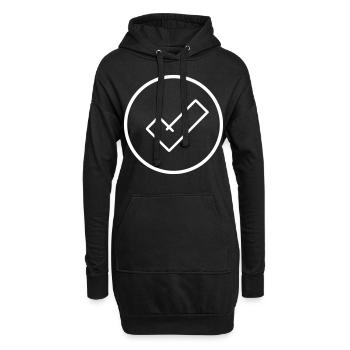 Hook Emoji Sketch Dessin - Sweat-shirt à capuche long Femme - noir - Devant