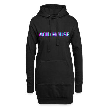Acid House Techno Rave Festival Electro Raver - Sweat-shirt à capuche long Femme - noir - Devant