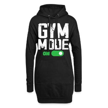 Gym Mode on Funny Beast Workout, Men Gym Lifting - Sweat-shirt à capuche long Femme - noir - Devant