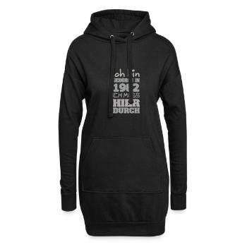 Jahr 1982 - Hoodie-Kleid - Schwarz - Vorne