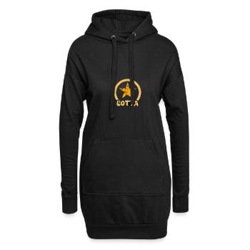 Lotta als Vorname - Hoodie-Kleid - Schwarz - Vorne