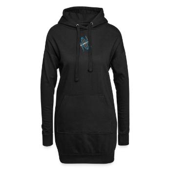 dna planeur - Sweat-shirt à capuche long Femme - noir - Devant