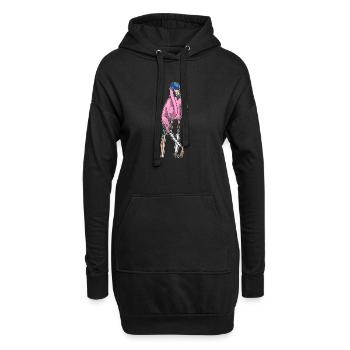 Flamingo Cricket Batte de cricket - Sweat-shirt à capuche long Femme - noir - Devant