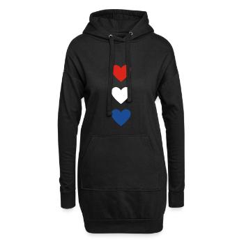 Amour Pays-Bas Hollande - Sweat-shirt à capuche long Femme - noir - Devant