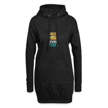 Équipe du Parti grec - Sweat-shirt à capuche long Femme - noir - Devant
