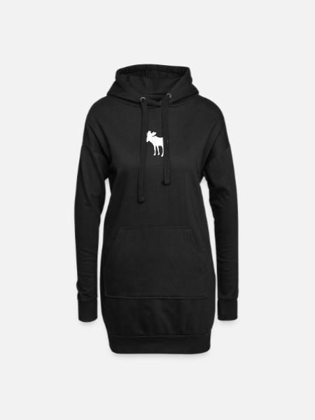 moose - Hoodie Dress - black