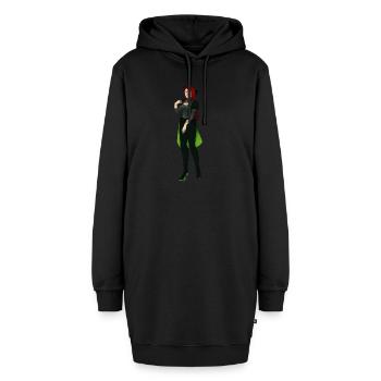 Zephia - Hoodie-Kleid - Schwarz - Vorne - AI Model Female 172 light (172cm)