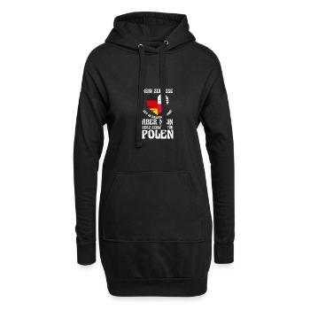 Pole Deutschland Polen - Hoodie-Kleid - Schwarz - Vorne