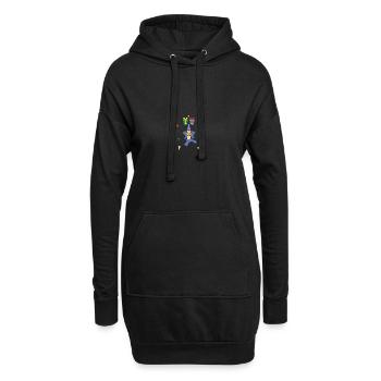 Geburtstag - Hoodie-Kleid - Schwarz - Vorne