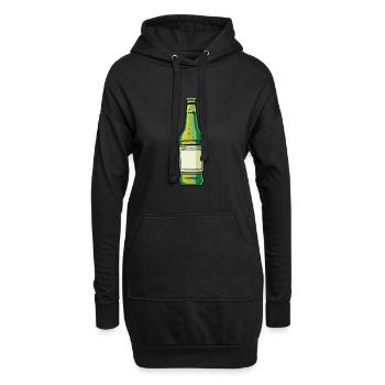 bouteille de bière icône de consommation de bière - Sweat-shirt à capuche long Femme - noir - Devant