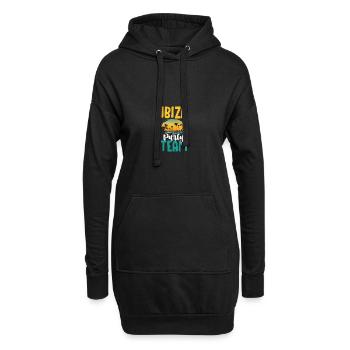 Ibiza Party Team - Hoodie-Kleid - Schwarz - Vorne