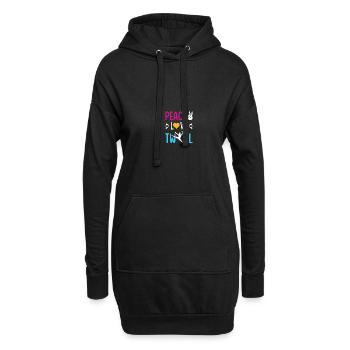 Majorette danseuse tambour-major - Sweat-shirt à capuche long Femme - noir - Devant