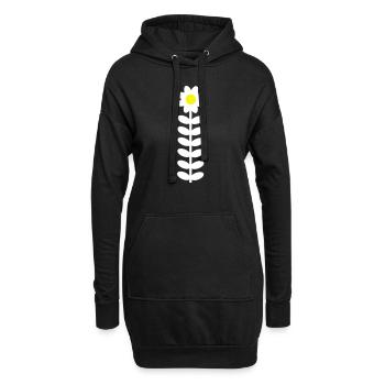 Kleine Margerite Blume Weiß Dekorativ Schön Natur - Hoodie-Kleid - Schwarz - Vorne