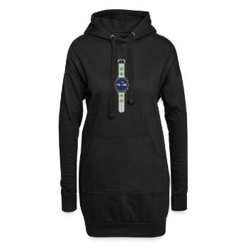Temps du cannabis 420 - Sweat-shirt à capuche long Femme - noir - Devant