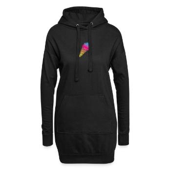 Cadre de crème glacée Dégradé Coloré Cône de crème glacée d’été Glace - Sweat-shirt à capuche long Femme - noir - Devant
